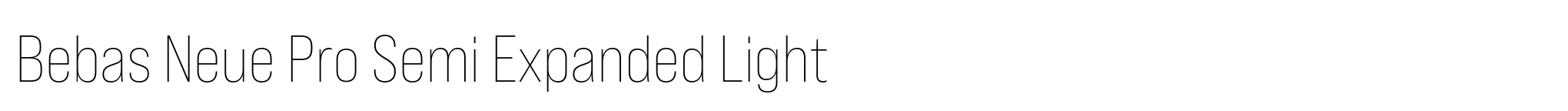 Bebas Neue Pro Semi Expanded Light image